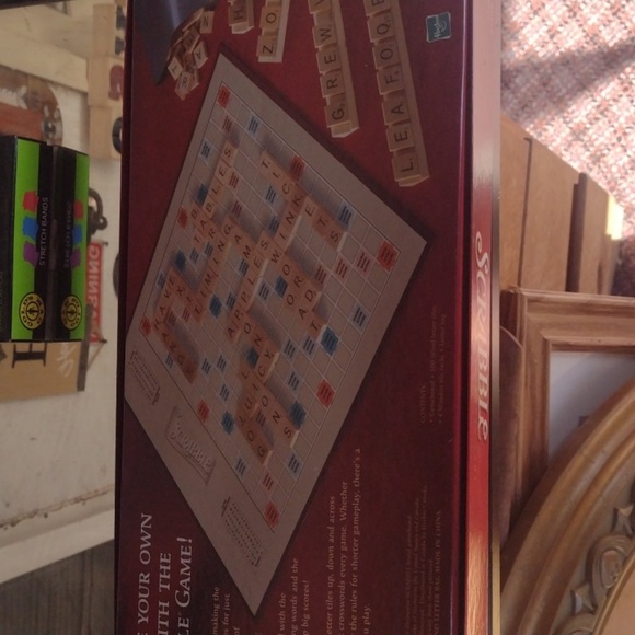 Scrabble Board Game in Red Box with Bonus - Picture 2 of 4